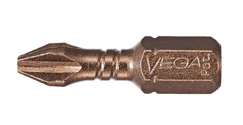Vega Tools Impactech #3 Phillips Insert Driver Bit P125P3A-C2 - 1/4 in-Hex Shank - S2 Modified Steel - 1 in Length - Gunmetal Bronze Finish - 02051