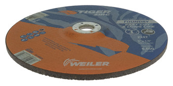 Weiler Tiger Zirc Depressed-Center Grinding Wheel 68384 - 9 in - Alumina Zirconia - 24 - T