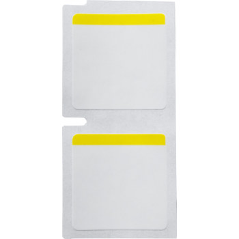 Brady THT-179-494-YL Thermal Transfer Printable Labels - 1 in x 1 in - Polyester - White / Yellow - B-494 - 60874