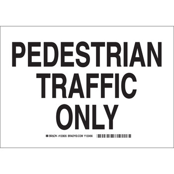 Picture of Brady B-302 Polyester Rectangle White English Pedestrian & Crosswalk Sign part number 123835 (Main product image)