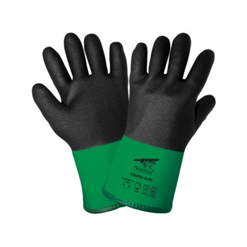 Global Glove Samurai Glove Aralene CR292 Black/Green Large Chemical-Resistant Gloves - 12 in Length - 15 gauge Thick - CR292/LG