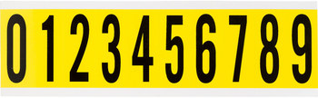 Picture of Brady 34 Series Black on Yellow Indoor Vinyl Cloth 34 Series 34410 Numbers Label Kit (Main product image)