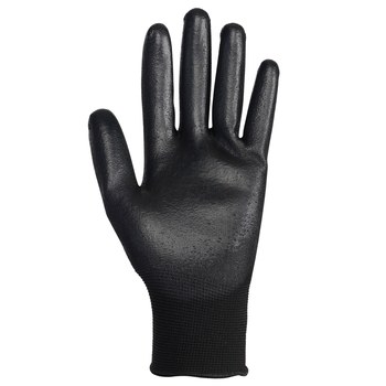 Ansell KleenGuard G40 Black 7 Work Gloves - Polyurethane Full Coverage Coating - 13837