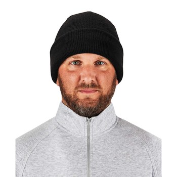 Ergodyne N-Ferno 6811Z Black Universal Acrylic Cold Weather Hat - 720476-16801