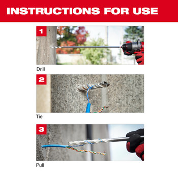Milwaukee SHOCKWAVE Impact Duty 5/16 in Bellhanger Bit 48-20-8862 - 18 in Overall Length - 16 in Flute - Carbide Tipped