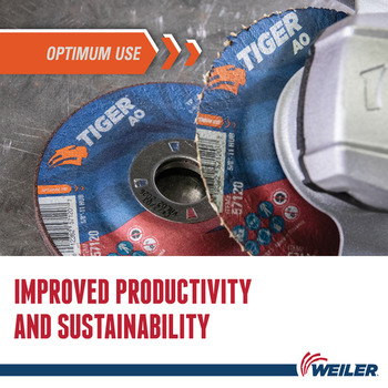 Weiler Tiger 2.0 Grinding Wheel 57120 - 4.5 in - Aluminum Oxide - 24 - R
