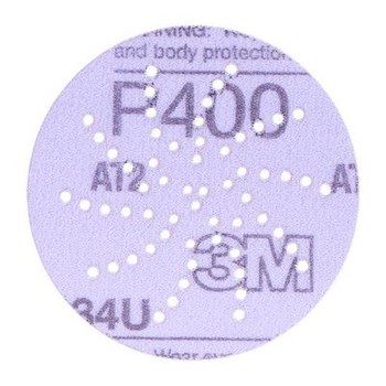 3M Hookit Coated Aluminum Oxide Purple Hook & Loop Disc - Paper Backing - C Weight - P220 Grit - Very Fine - 3 in Diameter - 30278