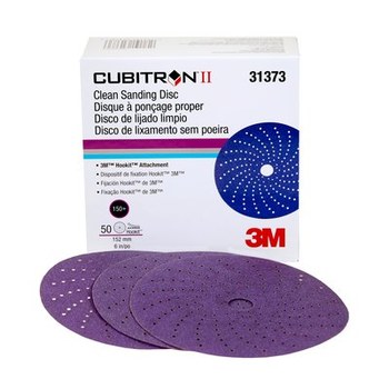3M Hookit Cubitron II Clean Sanding 737U Hook & Loop Disc 31373 - Ceramic Aluminum Oxide - 6 in - 150
