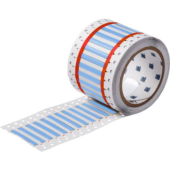 Picture of Brady Permasleeve Polyolefin Thermal Transfer 2HX-250-2-BL-4 Die-Cut Thermal Transfer Printer Sleeve (Main product image)