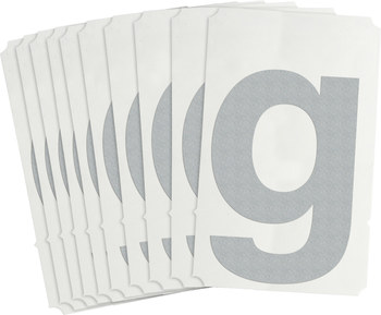 Picture of Brady Quik-Lite White Reflective Outdoor 9708-G Letter Label (Main product image)
