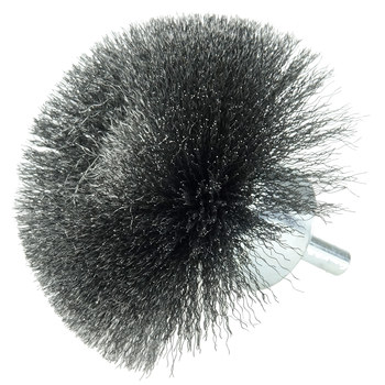 Weiler Steel Cup Brush - Unthreaded Stem Attachment - 3 in Diameter - 0.008 in Bristle Diameter - 10041