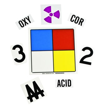 Picture of Brady B-120 Fiberglass Reinforced Polyester Square White Chemical Warning Sign part number 58656 (Main product image)