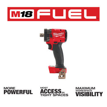 Milwaukee M18 FUEL Impact Wrench 2855P-20 - M18 REDLITHIUM Battery - 250 ft/lb Max