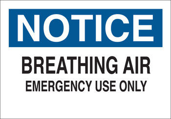 Picture of Brady B-120 Fiberglass Reinforced Polyester Rectangle White English Breathing Apparatus Sign part number 70227 (Main product image)