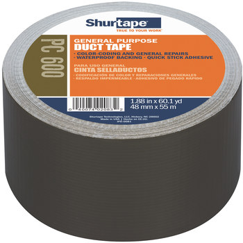 Shurtape PC 600 Duct Tape 200544, 72 mm x 55 m, White