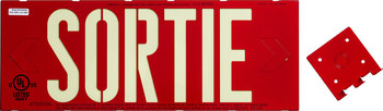 Picture of Brady Red French Exit Sign part number 99058 (Main product image)
