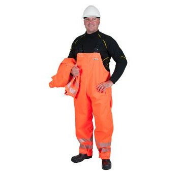 Picture of Ansell AlphaTec 66-682 Fluorescent orange Medium CPC Polyester Trilaminate Chemical-Resistant Overalls (Main product image)