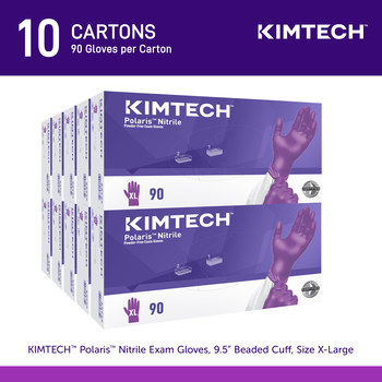 Ansell Kimtech Dark Magenta XL Exam Gloves - 9.5 in Length - Textured Fingers Finish - 5.9 mil Thick - 62774
