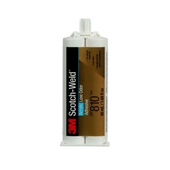 3M Scotch-Weld DP810 Tan Two-Part Base & Accelerator (B/A) Acrylic Adhesive  - 1.7 fl oz Duo-Pak - 31310