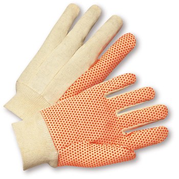 Picture of West Chester SOK01PDI Orange/Tan Large Cotton/Polyester Full Fingered General Purpose Gloves (Main product image)