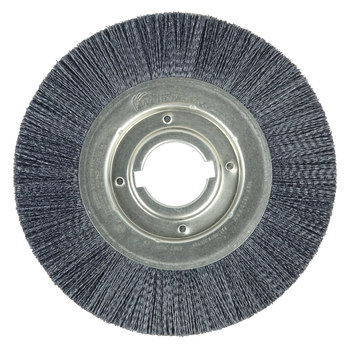 Weiler Burr-Rx 86182 Wheel Brush - 10 in Dia - Crimped Round Nylon Bristle