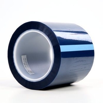 3M 8991 Blue Polyester Masking Tape - 4 in Width x 72 yd Length