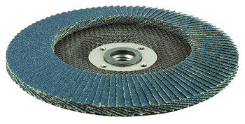Weiler Wolverine Type 29/Angled Flap Disc 31452 - Alumina Zirconia - 6 in - 60 - Coarse