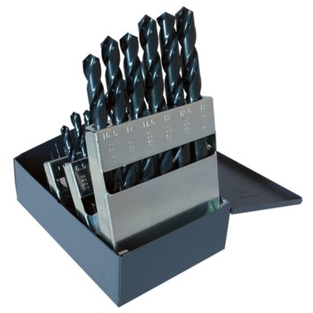 Picture of Cle-Line 1899 1 mm-13 mm 118° Right Hand Cut High-Speed Steel Jobber Length Drill Set C21131 (Main product image)