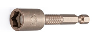 Vega Tools 1/4 in Magnetic Nutsetter P165MN416-C1 - 1/4 in-Hex Drive - 2 9/16 in Length - S2 Modified Steel - Gunmetal Bronze Finish - 02085