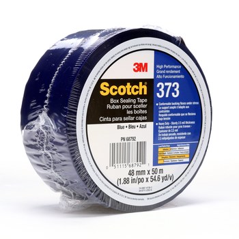 3M Scotch 373 Blue Box Sealing Tape - 48 mm Width x 50 m Length - 2.5 mil Thick - 68792