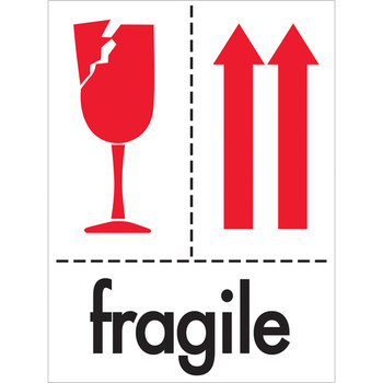 Picture of Tape Logic Red/White/Black Semi-Gloss Coated Paper 11171 International Safe-Handling Labels (Main product image)