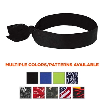 Ergodyne Chill-Its 6700 Black Activated Polymer Bandana - 720476-12332