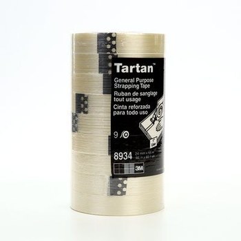 18 mm x 55 m 4 rolls Tartan Filament Tape 8934 Clear 