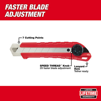 Milwaukee 48-22-1965 Snap-Off Knife - Rubber - 7 in - 29683