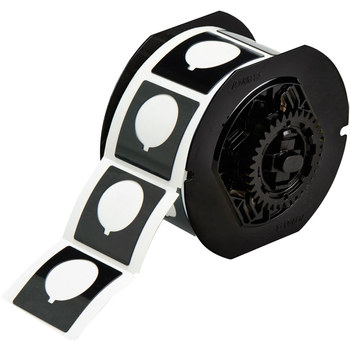 Brady B30EP-169-593-BK Die-Cut Printer Label Roll - 1.8 in x 1.8 in - Polyester - Black - B-593 - 21154