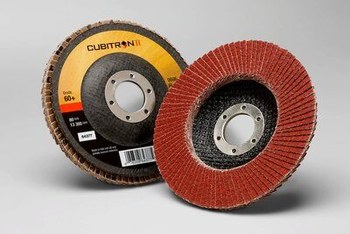 3M Cubitron II 969F Type 27 Flap Disc 64381 - Ceramic Precision-Shaped Grain - 7 in - 80+