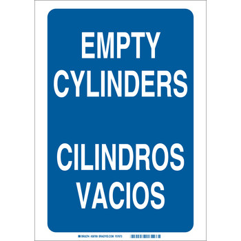 Picture of Brady B-401 Polystyrene Rectangle Blue English / Spanish Chemical Storage Sign part number 38769 (Main product image)