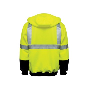 Global Glove FrogWear HV Hooded Sweatshirt GLO-HS2-6XL - Size 6XL - Black/Hi-Vis Yellow - 29296