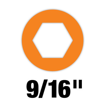 Milwaukee HollowCore 9/16 in 48-22-2457 Nut Driver - Forged Steel - 7.50 in - 67116