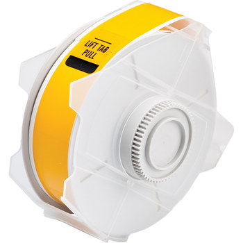 Picture of Brady Yellow Indoor / Outdoor Polyester Thermal Transfer 76621 Continuous Thermal Transfer Printer Label Roll (Main product image)