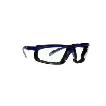 3M Solus 2000 Series Safety Glasses S2001SGAF-BGR-F - Scotchgard Anti-Fog Clear Lens - Gray/Teal Ratcheting Temples & Foam Gasket