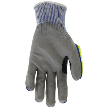 MCR Safety Hypermax Predator Mechanics Knits Hi-Vis Yellow/Gray 2XL Mechanics Work Gloves - A6 Cut Resistance - Polyurethane Palm Coating - PD6951XXL