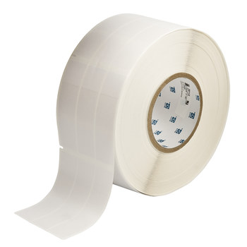Picture of Brady Clear / White Self-Extinguishing, Self-Laminating Vinyl Thermal Transfer THT-10-427-3 Die-Cut Thermal Transfer Printer Label Roll (Main product image)