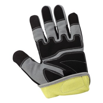 Global Glove Hot Rod Gloves HR8200KEV Gray/Black 2XL Synthetic Cut-Resistant Mechanic's Gloves - ANSI A5 Cut Resistance - TPR Single Side Coating - HR8200KEV-11