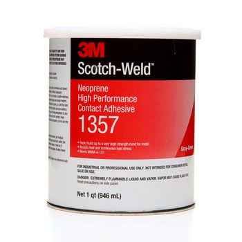 3M 021200-20272 Scotch-Weld 10 Light Yellow Neoprene Contact Adhesive -  Quart Can at