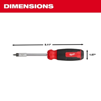 Milwaukee Hex 48-22-2901 27-in-1 Multi-Bit Screwdriver - 9.11 in - 63048