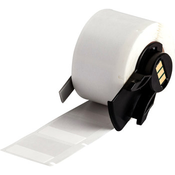Picture of Brady Clear / White Self-Extinguishing, Self-Laminating Vinyl Thermal Transfer PTL-19-427 Die-Cut Thermal Transfer Printer Label Roll (Main product image)