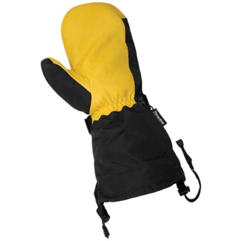 Global Glove SG7300MIT Black/Yellow One Size Deerskin Leather Mechanic's Mitten