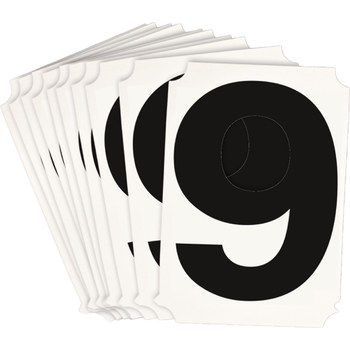 Picture of Brady Quik-Align Black Outdoor Vinyl 8200-6 Number Label (Main product image)