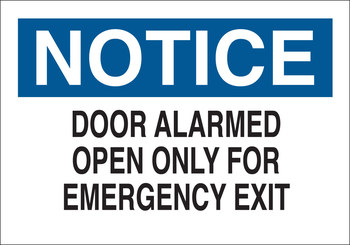 Picture of Brady B-555 Aluminum Rectangle White English Emergency Exit Sign part number 41098 (Main product image)